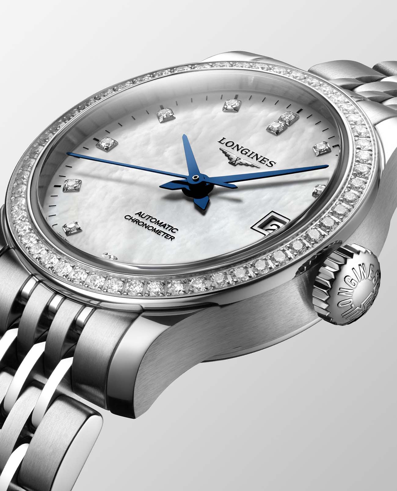 Longines Longines Record Collection L2.320.0.87.6 женские часы перламутровый циферблат на запястье